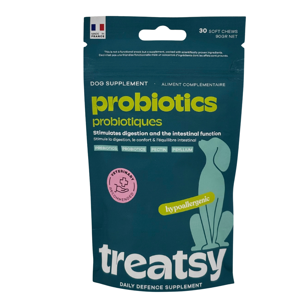 Complemento alimenticio probiótico para perros