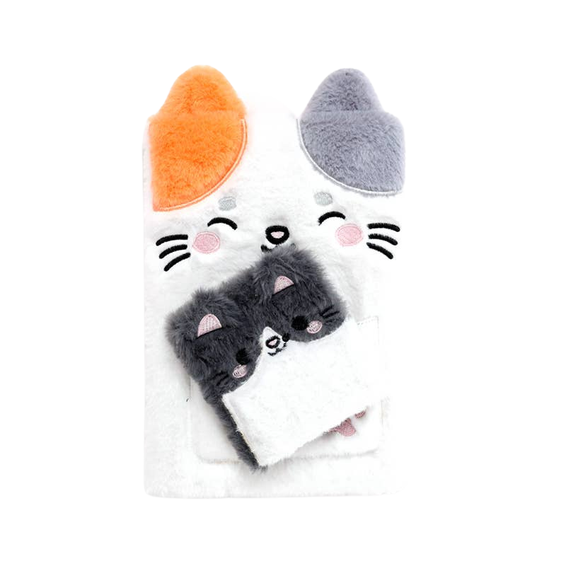 Cuaderno de peluche Lola the Cat con estuche y minicuaderno