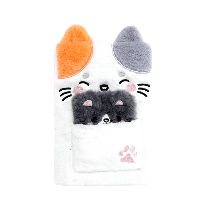 Cuaderno de peluche Lola the Cat con estuche y minicuaderno