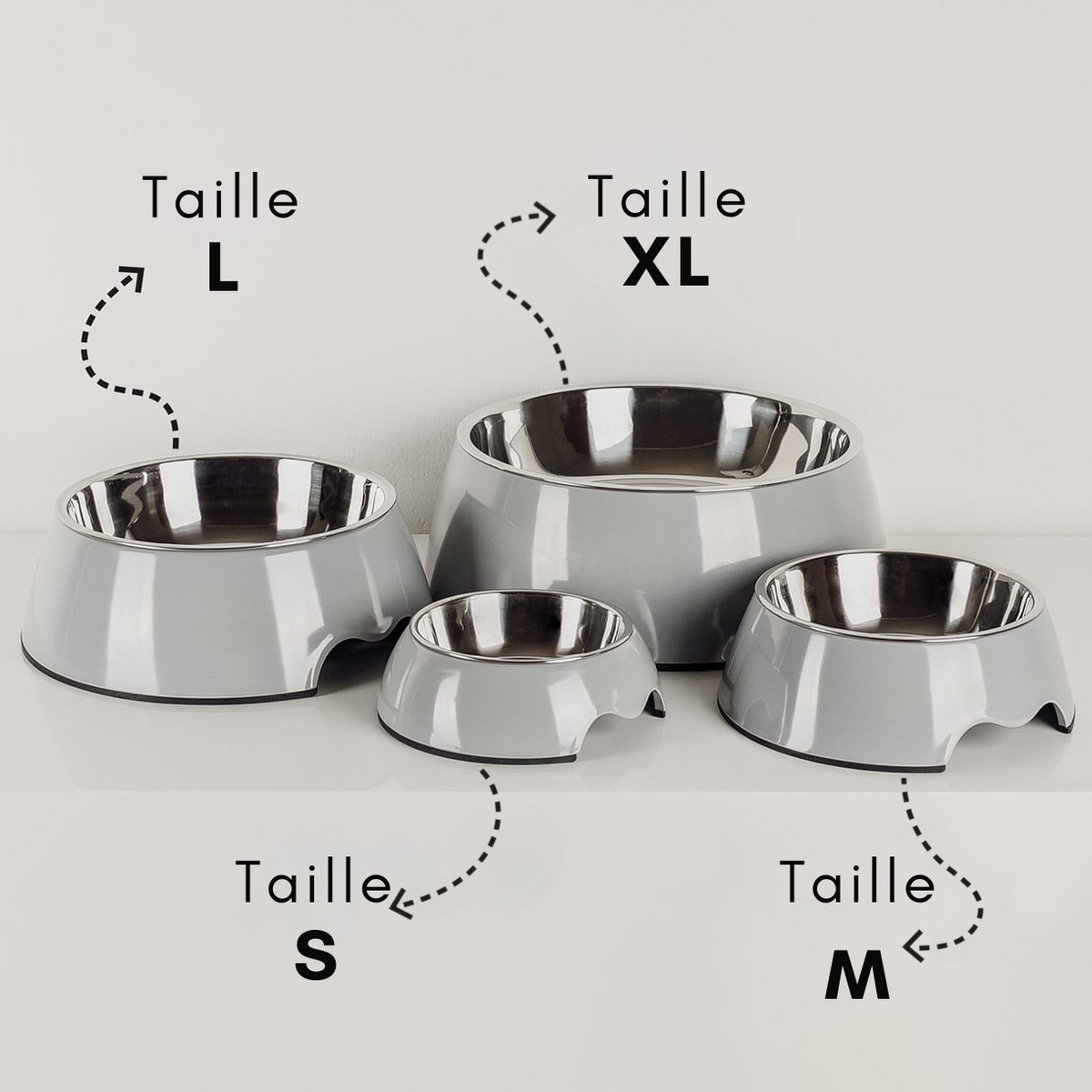 Conjunto de 2 tigelas de melamina e inox