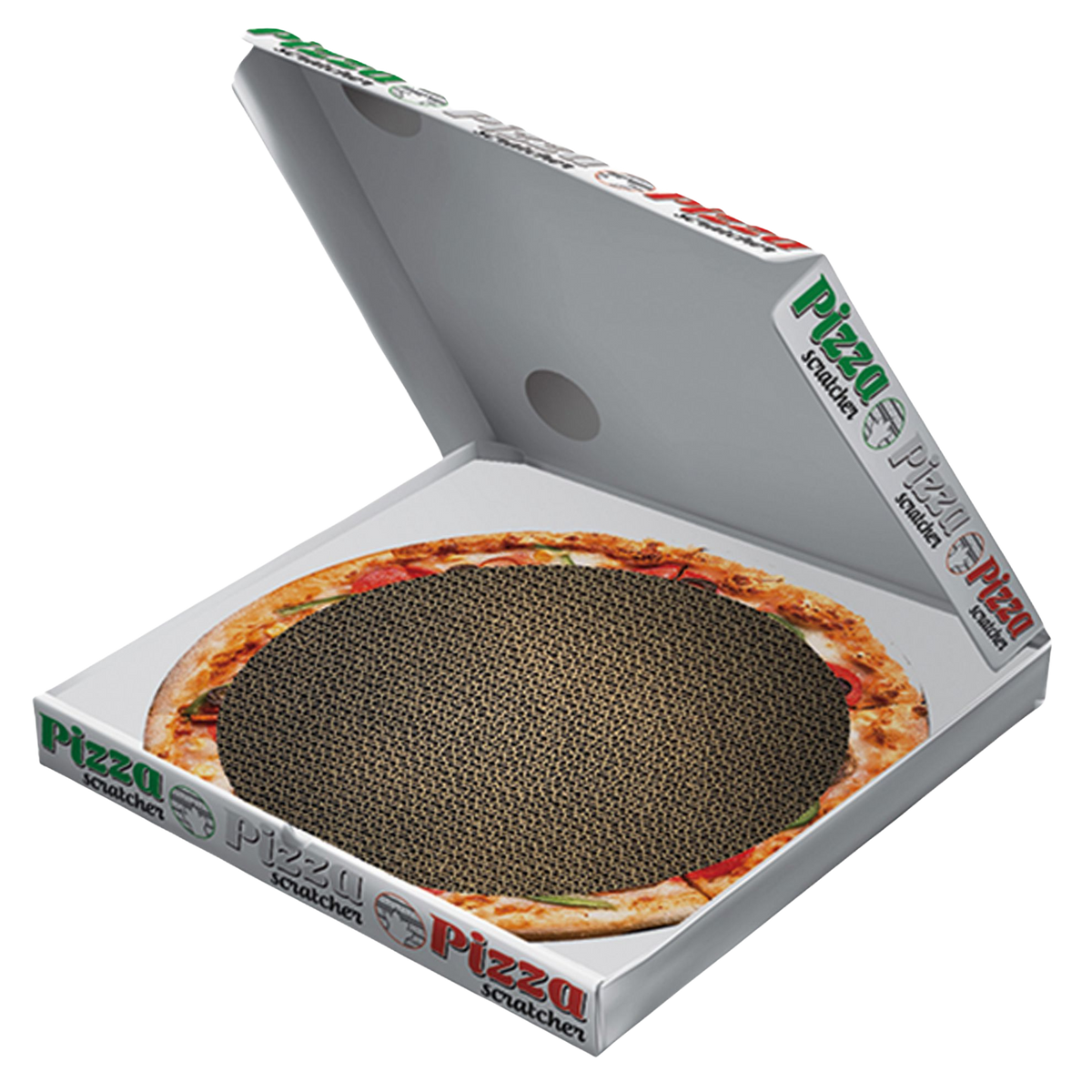 Griffoir carton boîte à pizza pour chats