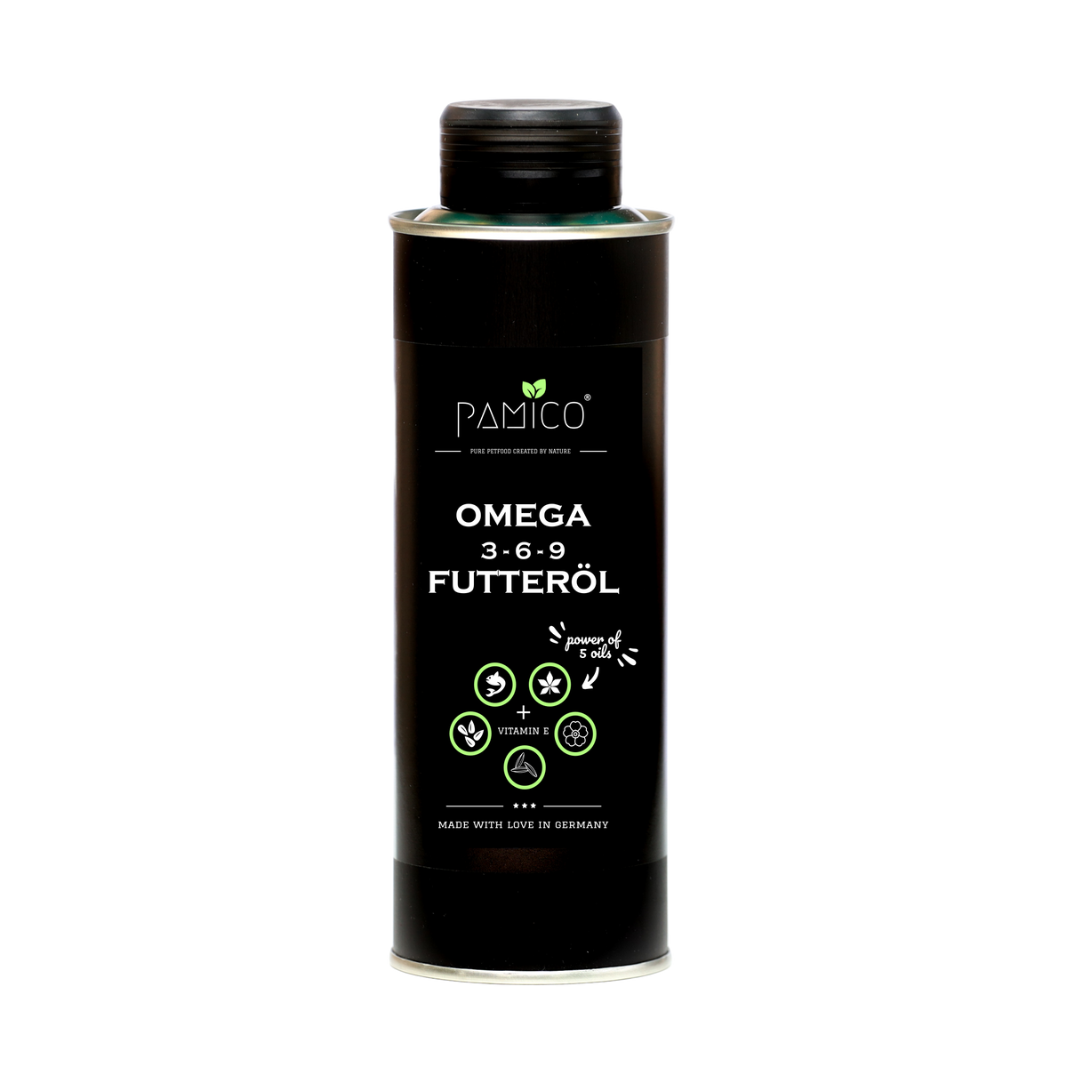 Aceite alimenticio omega 3-6-9 y vitamina E para perros