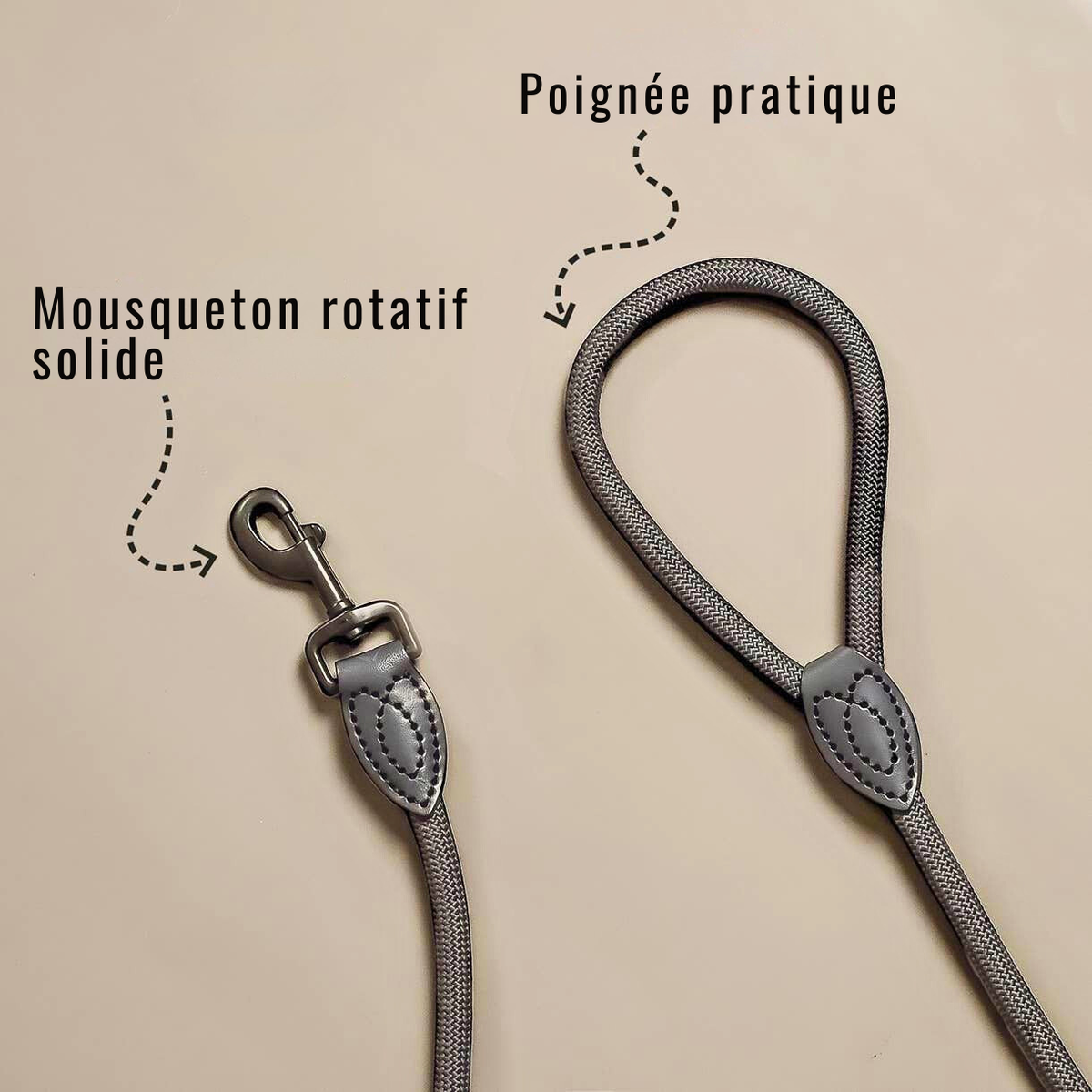 Trela em poliamida e pele