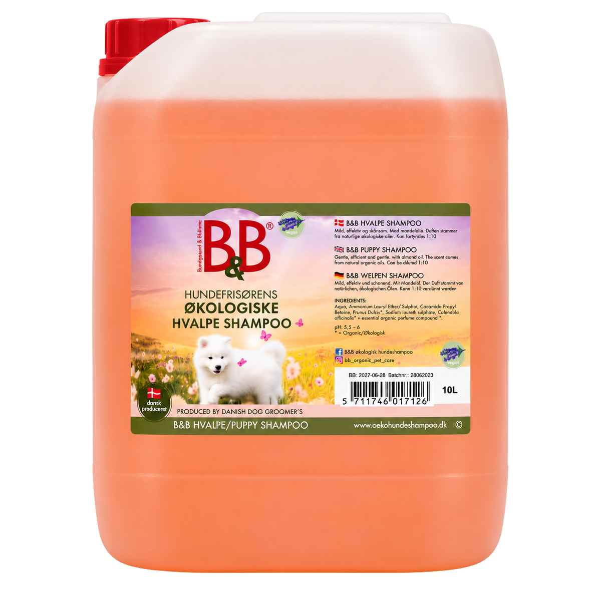 Shampooing delicato all'olio di mandorle biologico per cuccioli