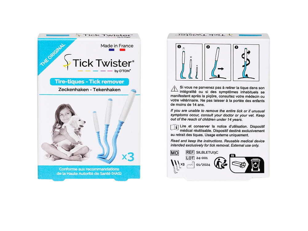 Set di 3 pinze per zecche