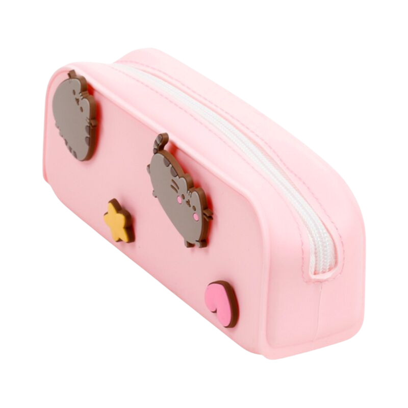 Neceser de Pusheen de silicona con estrellas y corazones