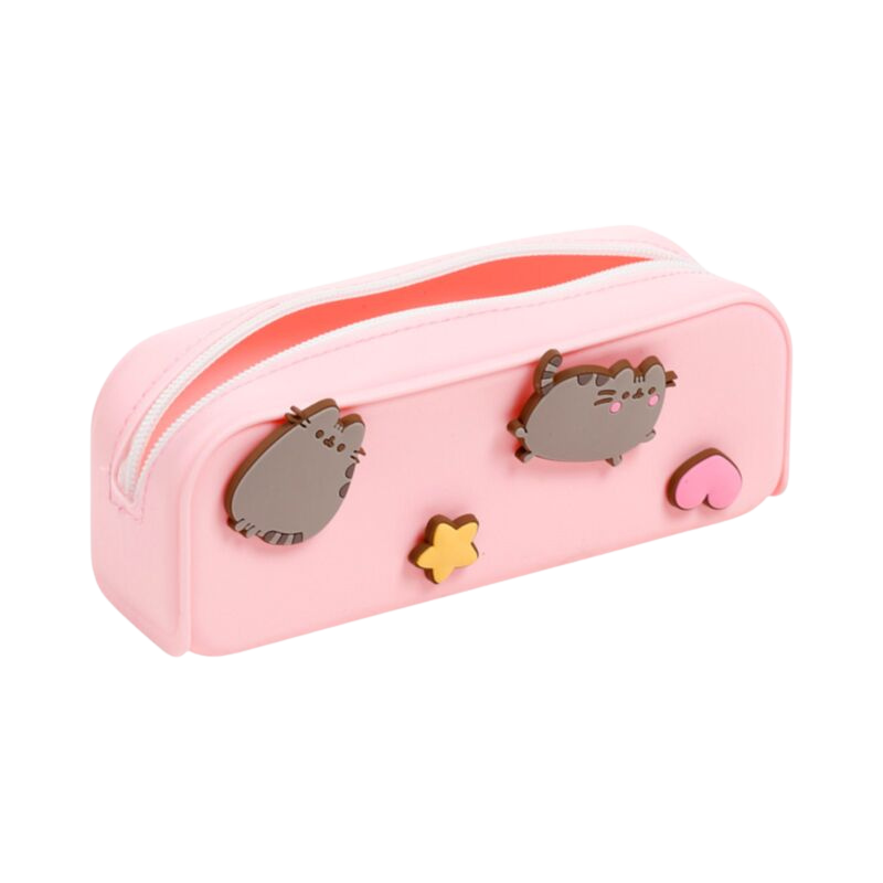 Neceser de Pusheen de silicona con estrellas y corazones