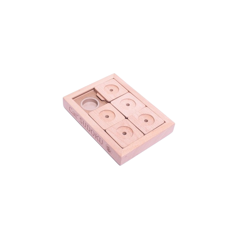 Juego de ingenio Sudoku avanzado de madera para perros pequeños y gatos