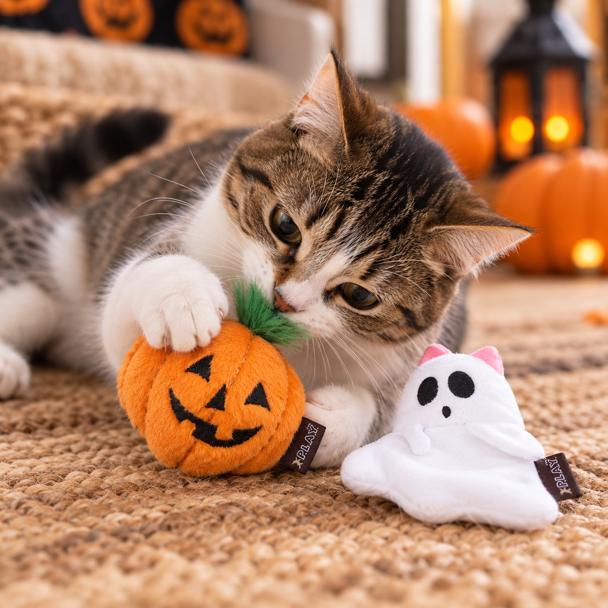 2er-Set Halloween Boo Crew Katzenminze-Spielzeug für Katzen