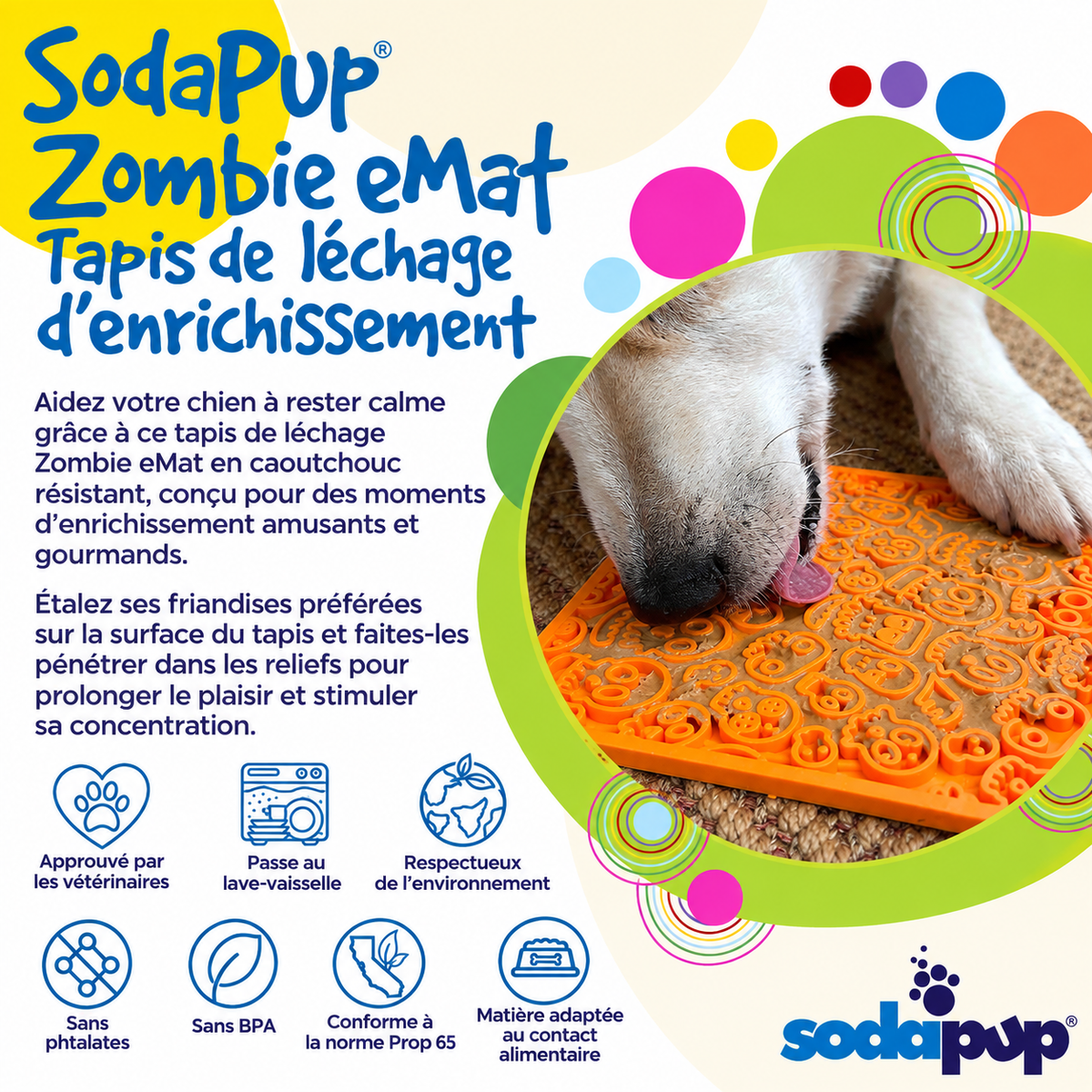 Zombie lick mat for dogs and cats