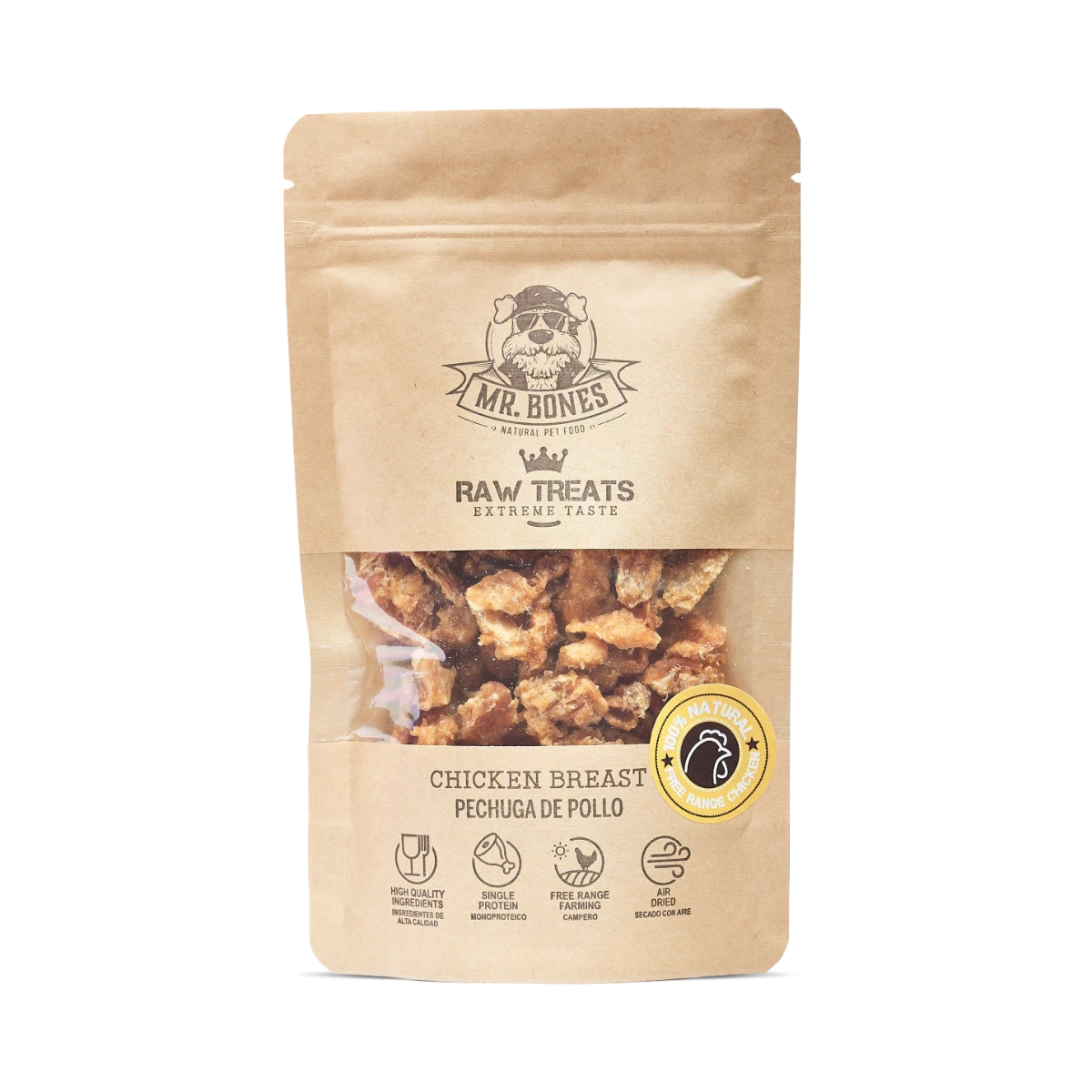 Friandises au blanc de poulet déshydraté pour chiens et chats