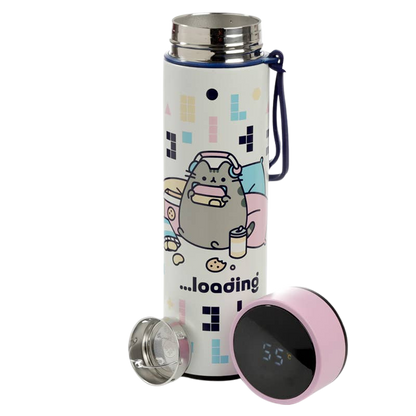 Botella térmica Pusheen Gaming con termómetro digital