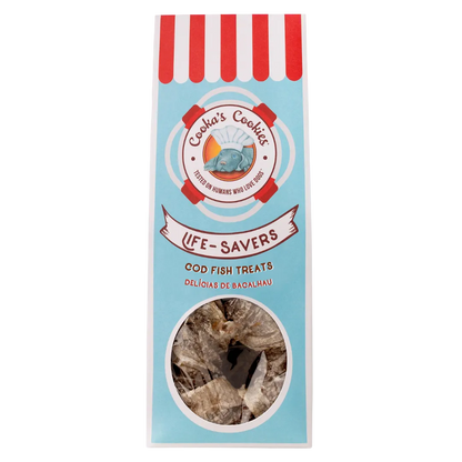 Mimos de bacalhau para mastigar para cães