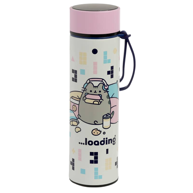 Botella térmica Pusheen Gaming con termómetro digital