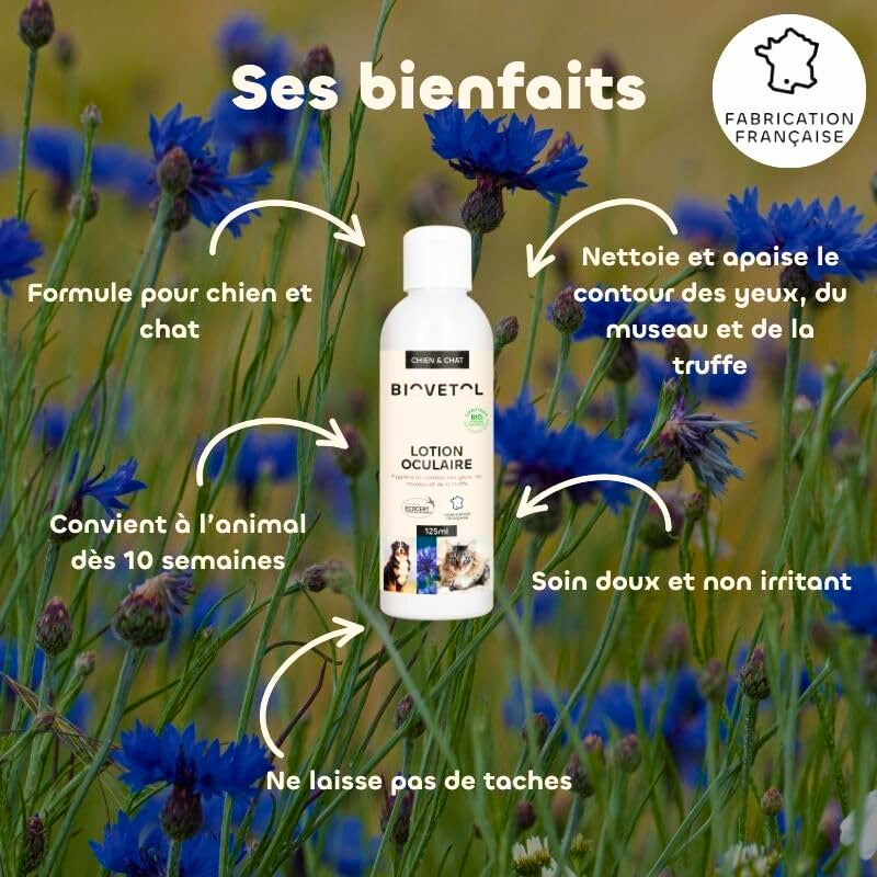 Loción ocular ecológica para perros y gatos