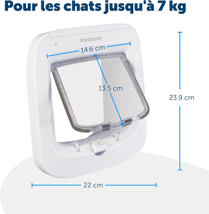 Chatière électronique à micropuce 4 positions