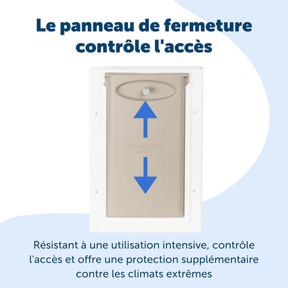 Porta basculante Staywell in alluminio con chiusura magnetica
