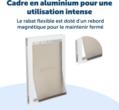 Porta basculante Staywell in alluminio con chiusura magnetica