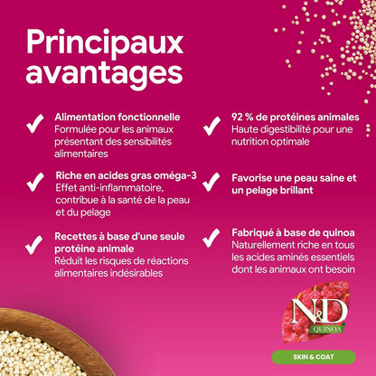 Crocchette di quaglia e quinoa per cani adulti di piccola taglia