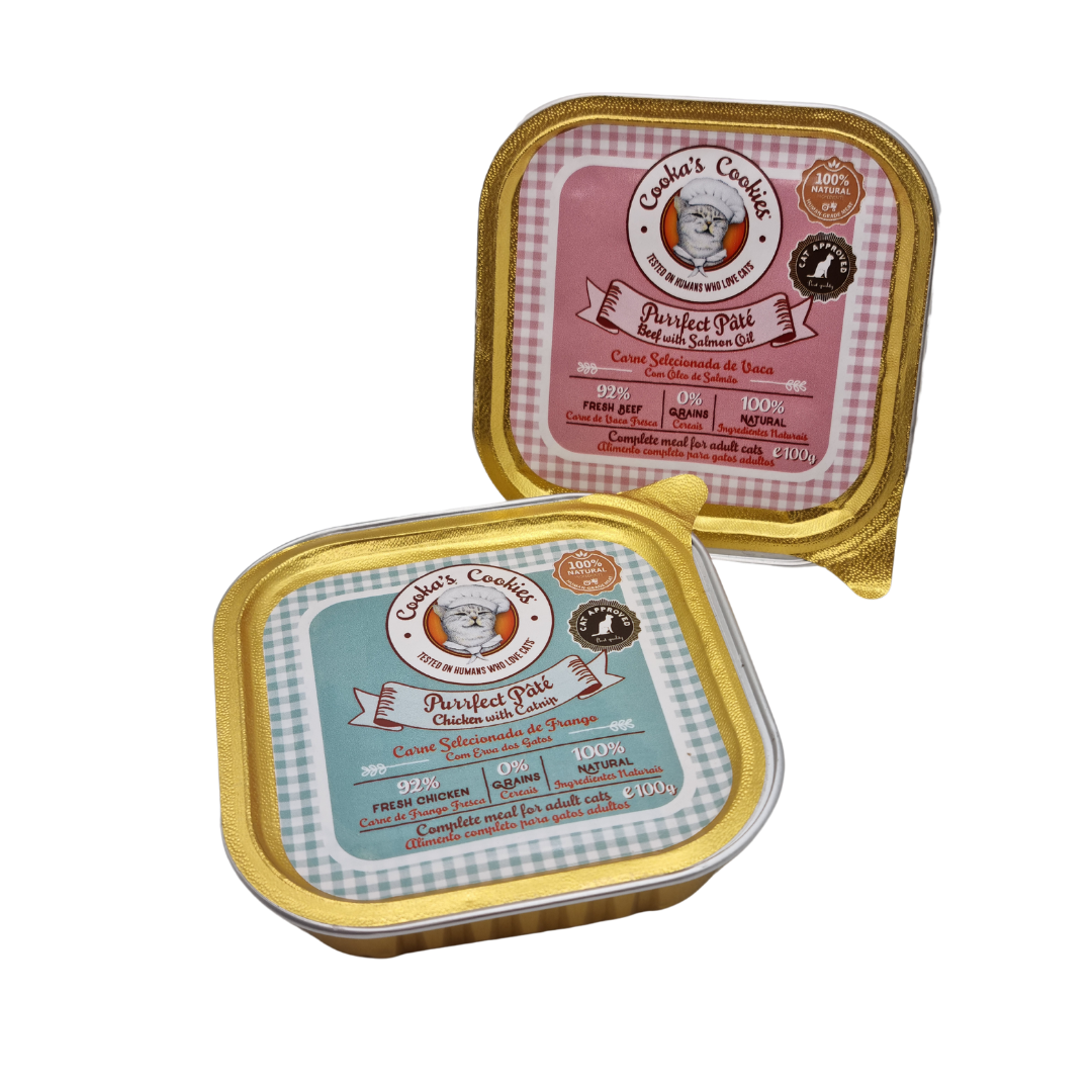 Beef pâté and salmon oil