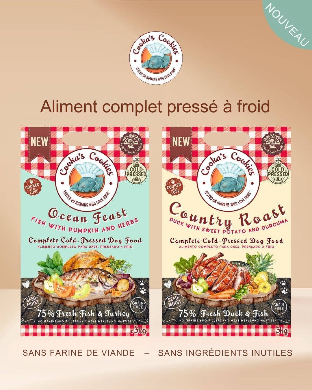Ocean Feast semi-moist fish and turkey dog food