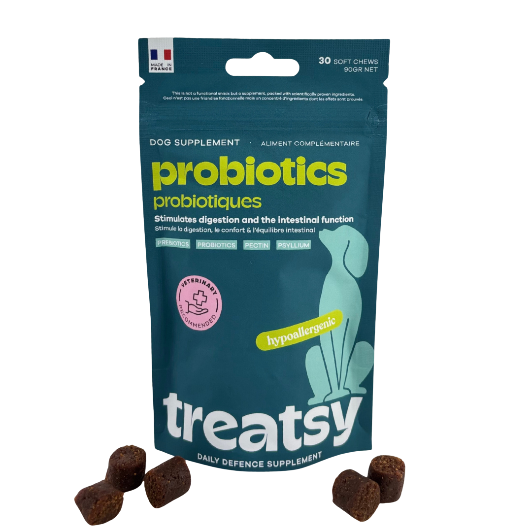 Complemento alimenticio probiótico para perros