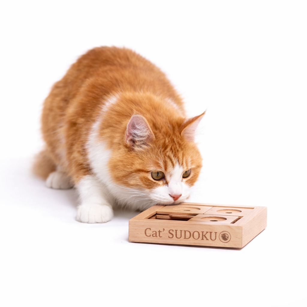 Jeu de réflexion Sudoku débutant en bois pour petits chiens et chats