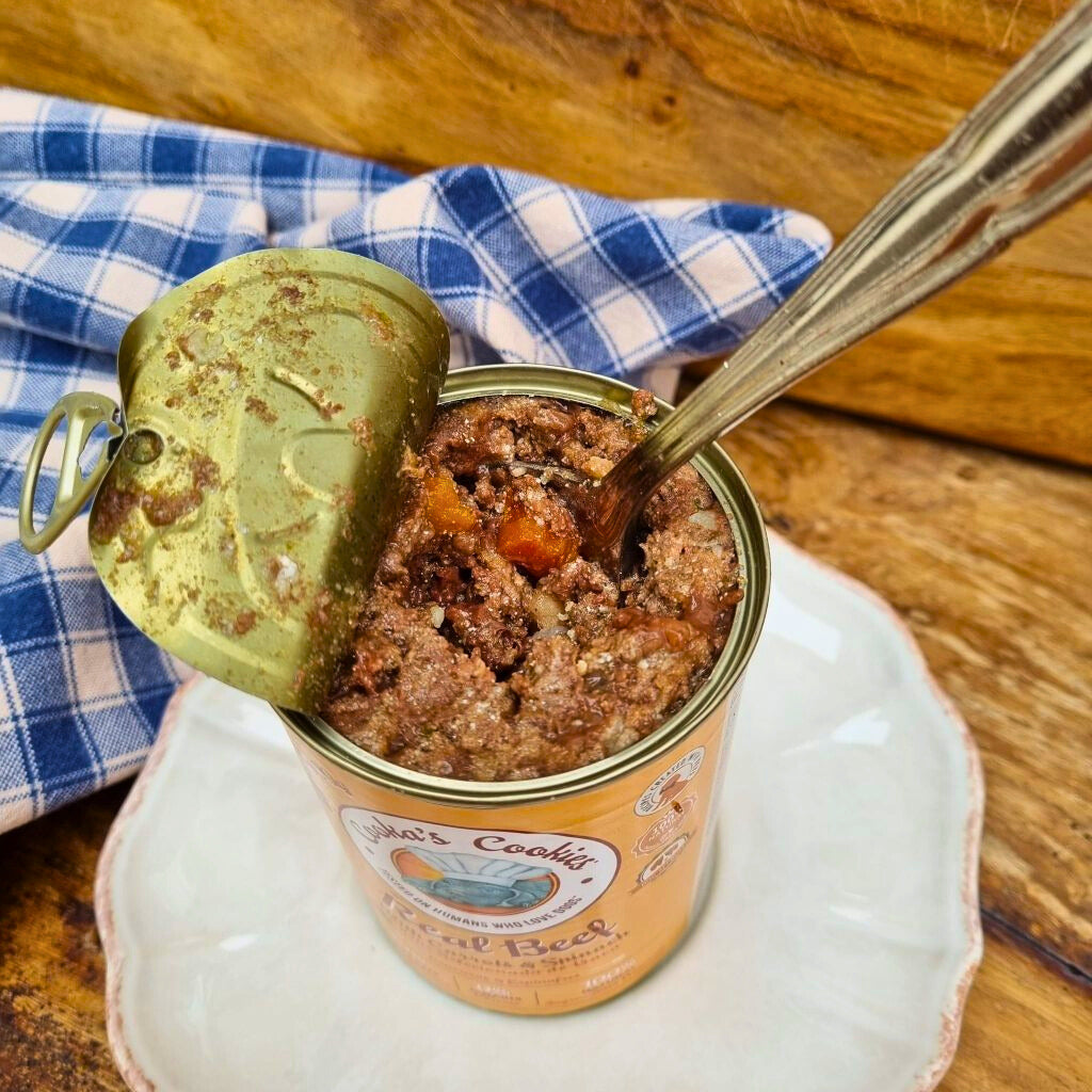 Pâté au bœuf frais avec carottes et épinards
