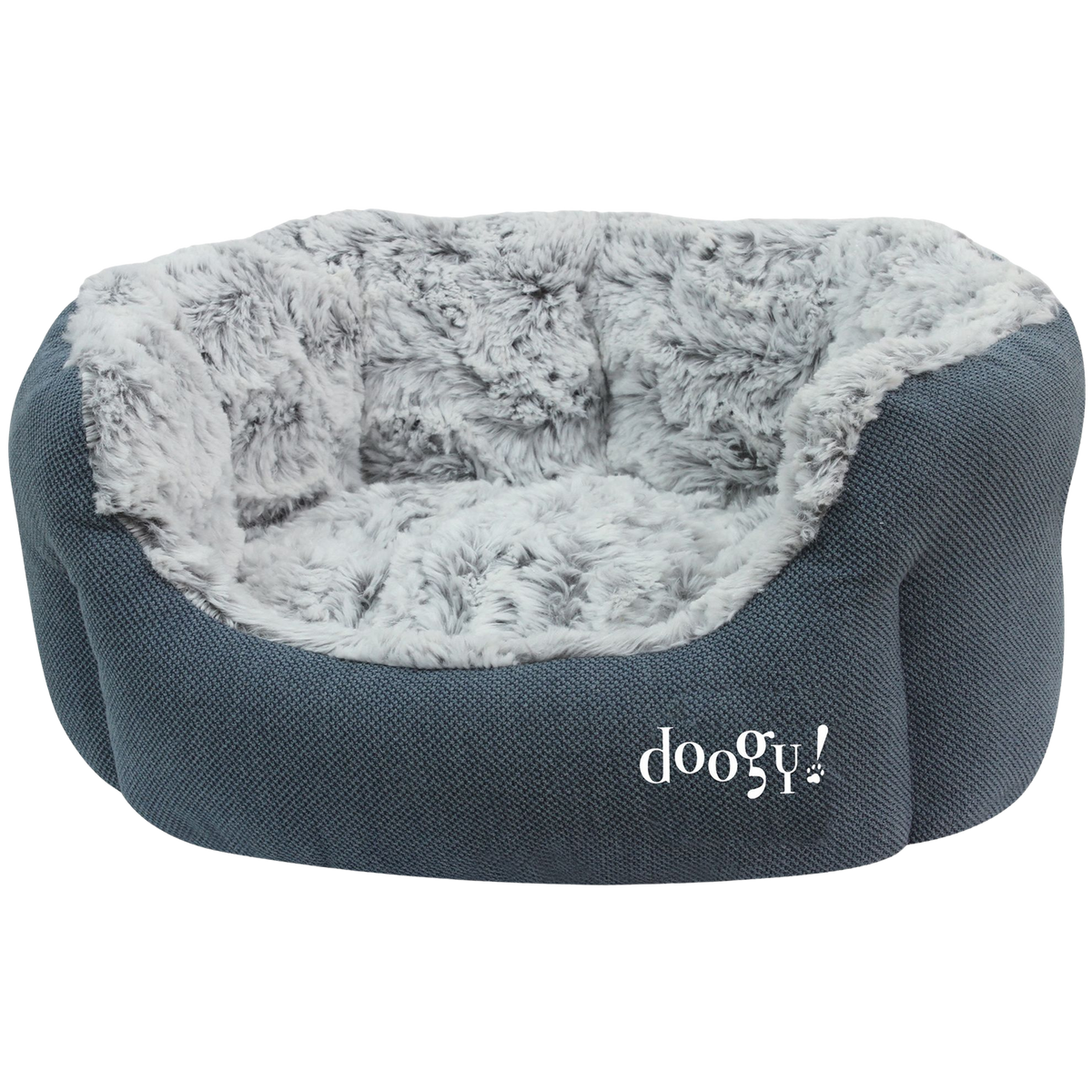 Corbeille ovale Whooly imitation fourrure pour chiens et chats