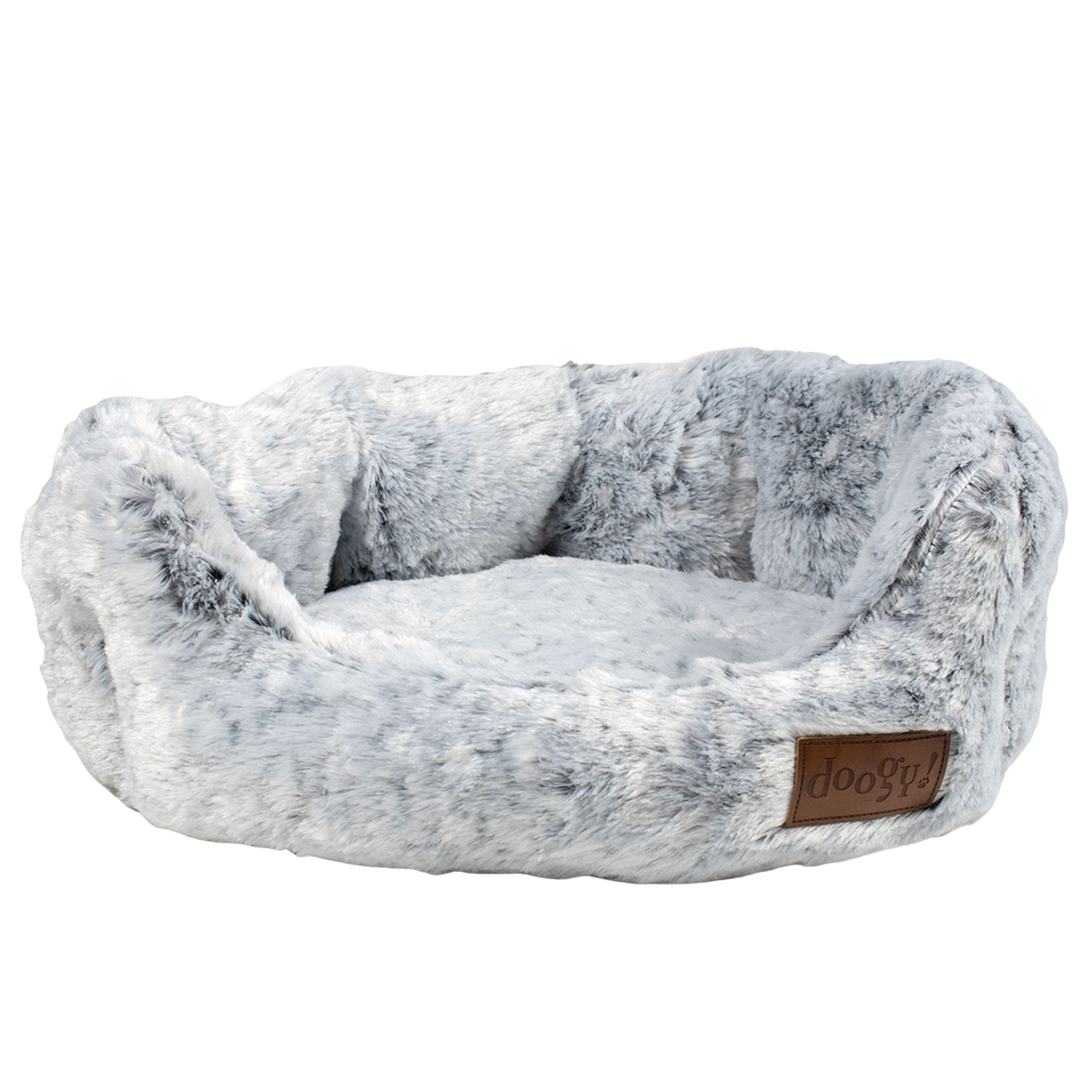 Corbeille White Panther imitation fourrure pour chiens et chats