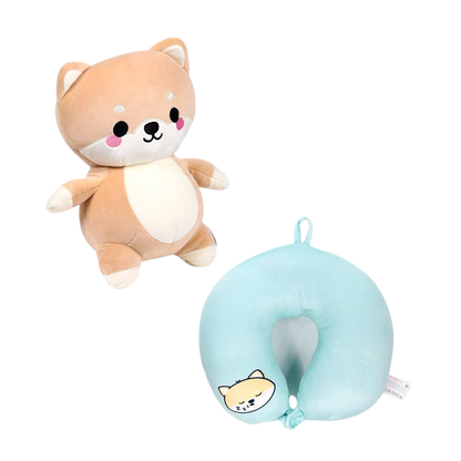 Almofada de viagem 2-em-1 Shuggs o Shiba Inu