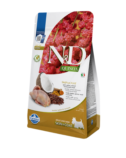 Crocchette di quaglia e quinoa per cani adulti di piccola taglia
