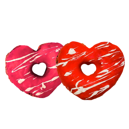 Herzförmige Donut-Kekse für Hunde