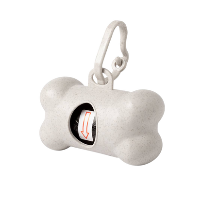 Distribuidor de sacos para dejetos em fibras de bambu