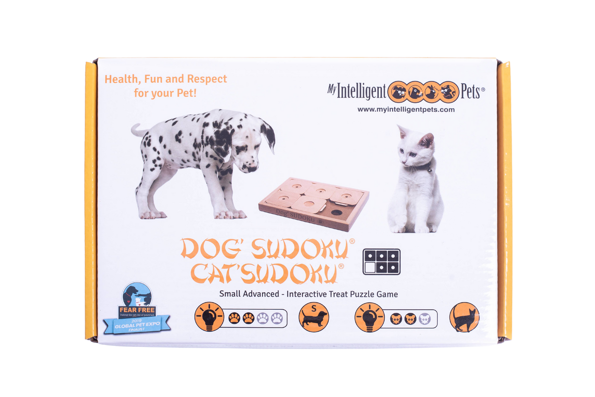 Juego de ingenio Sudoku avanzado de madera para perros pequeños y gatos