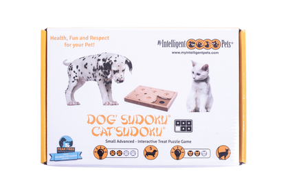 Juego de ingenio Sudoku avanzado de madera para perros pequeños y gatos