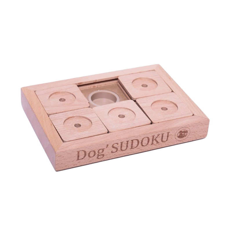 Jeu de réflexion Sudoku avancé en bois pour petits chiens et chats