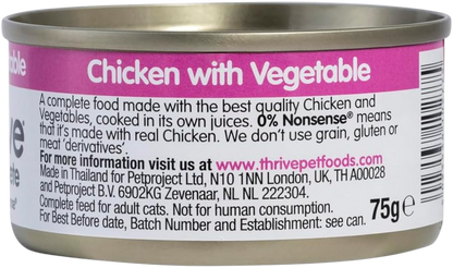 Sliced Chicken and Vegetables for Adult and Senior Cats