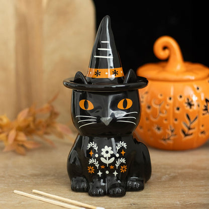 Bruciacapri in ceramica Gatto nero