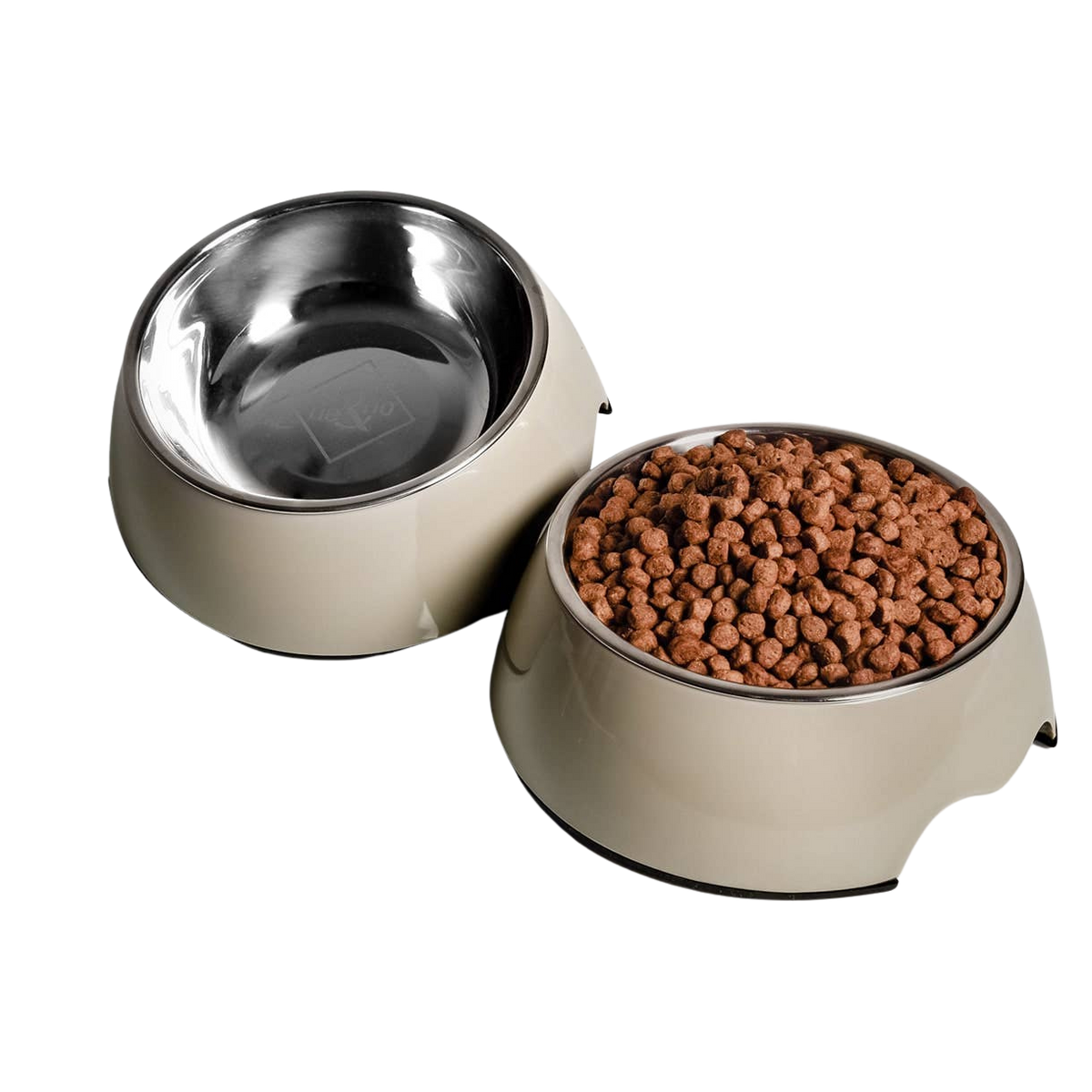 Conjunto de 2 tigelas de melamina e inox