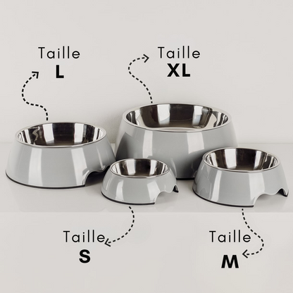 Conjunto de 2 tigelas de melamina e inox