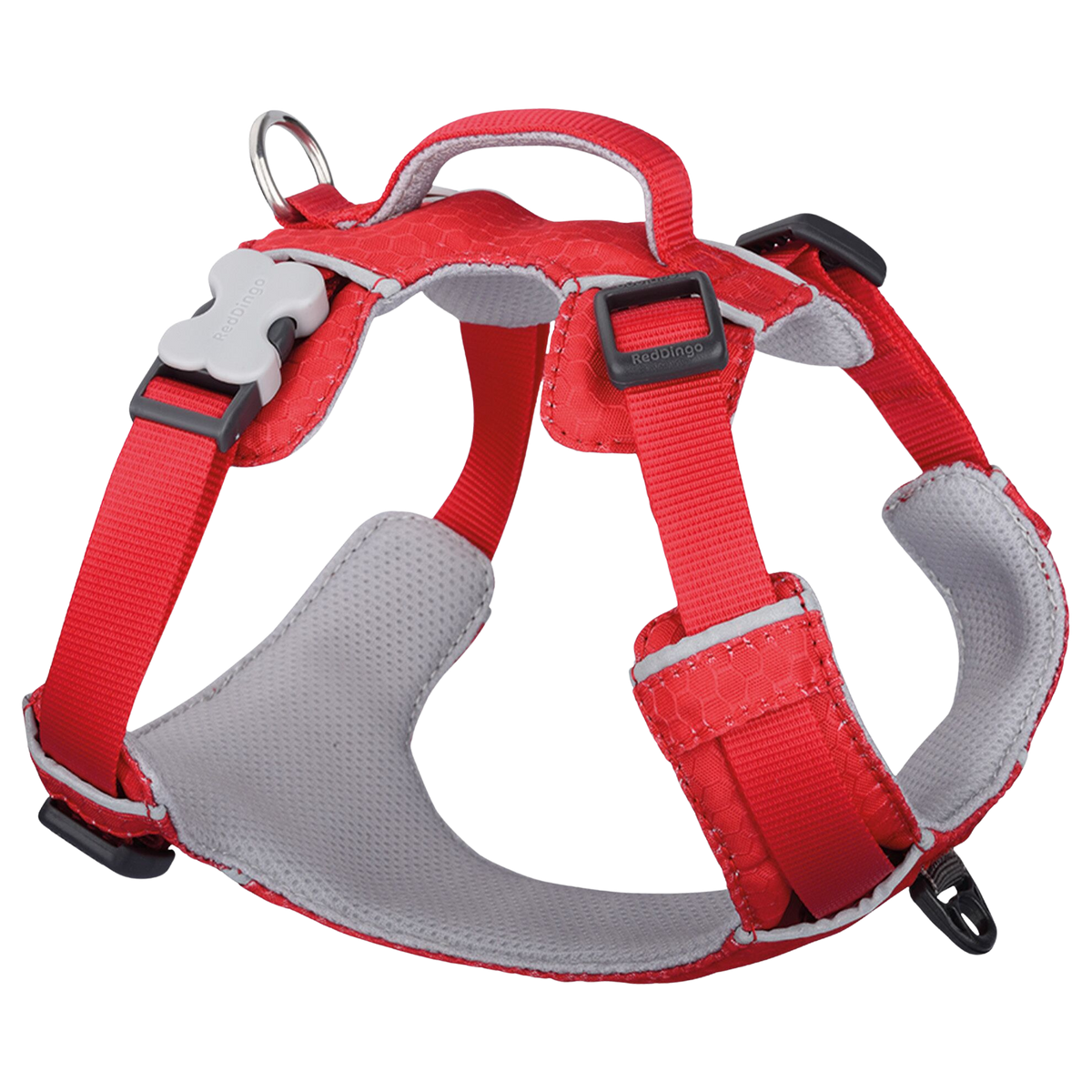 Red sports harness for dogs