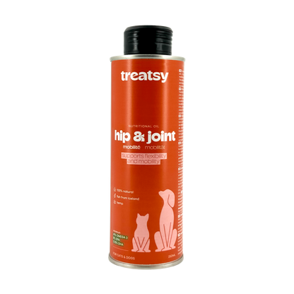 Olio nutrizionale per fianchi e articolazioni di cani e gatti