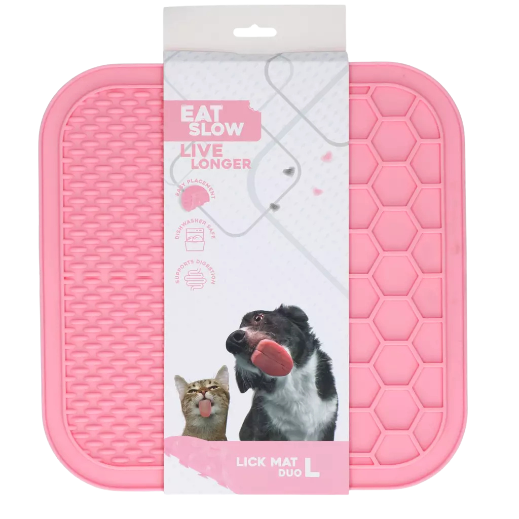 Tapete de lamber com dupla textura para cães e gatos
