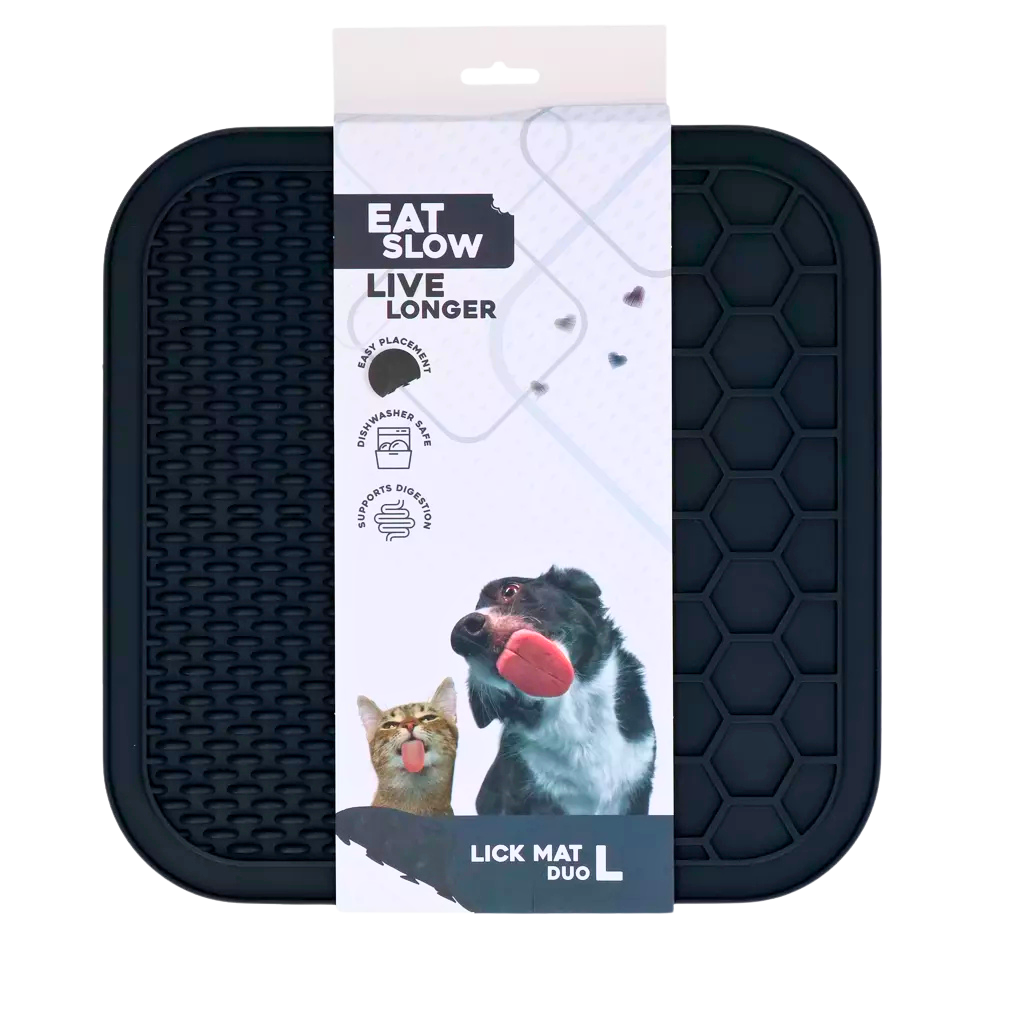 Tapis de léchage double texture pour chiens et chats