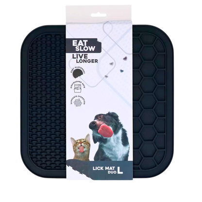 Tapete de lamber com dupla textura para cães e gatos