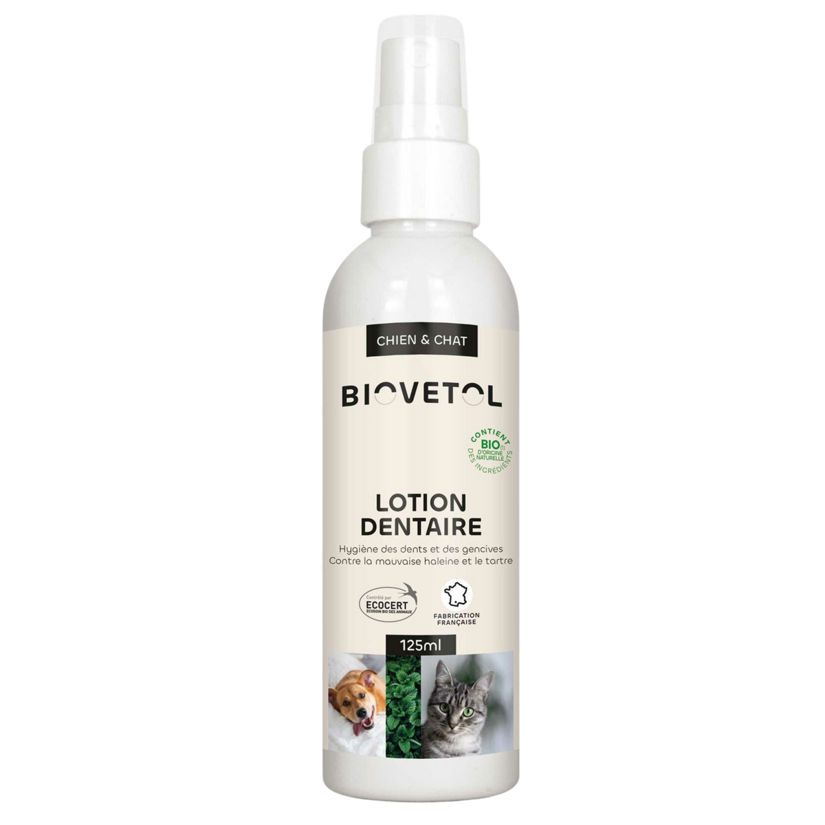 Lotion dentaire bio pour chiens et chats