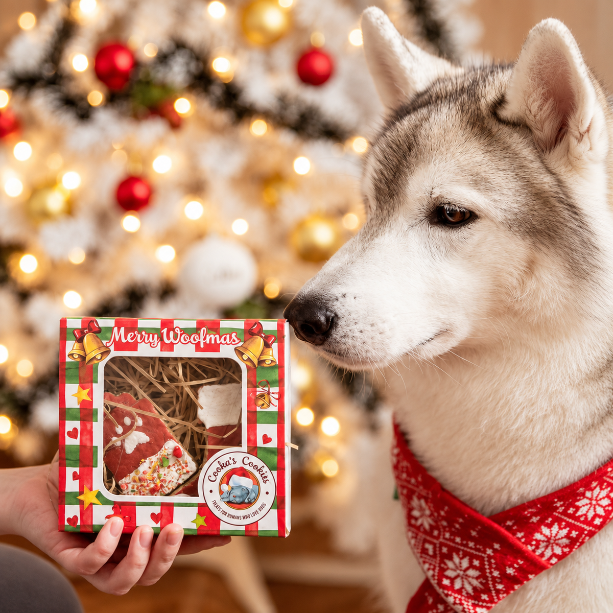 Coffret de 2 friandises de Noël à suspendre pour chiens