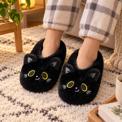 Pantofole antiscivolo Lucky il gatto nero