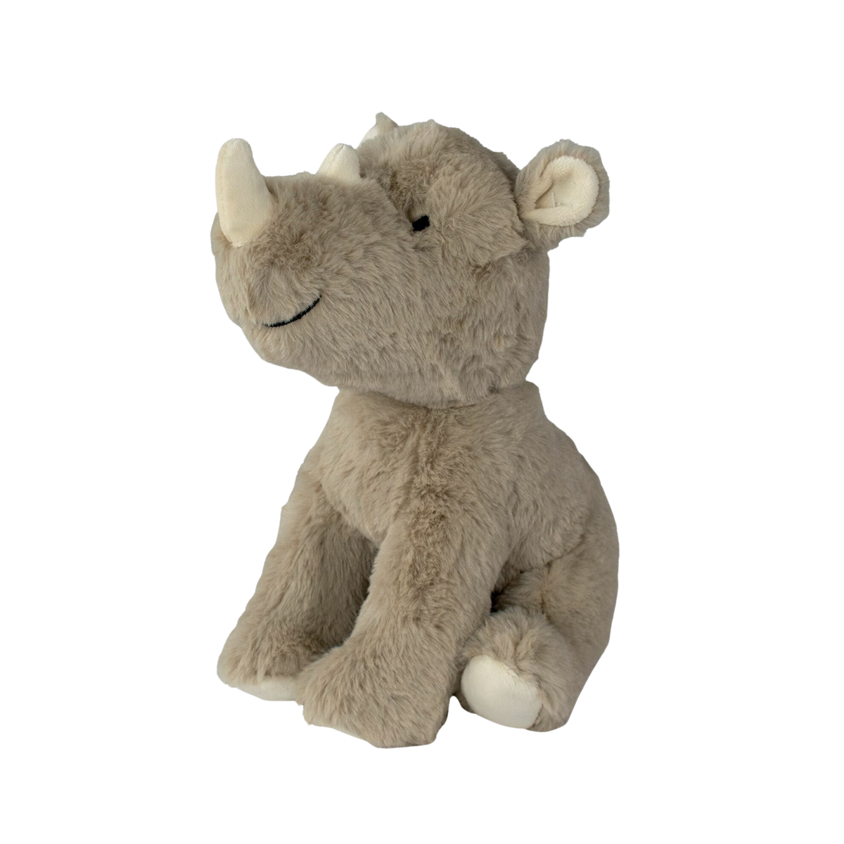 Recycled fabric rhinoceros plush toy for dogs